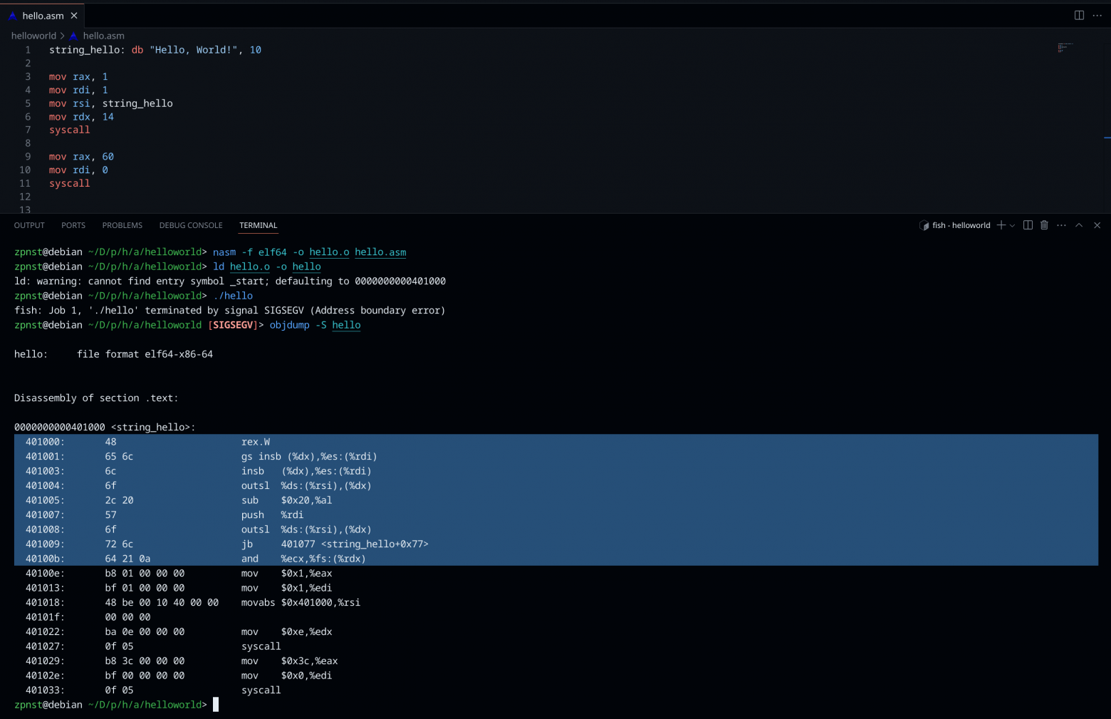 Assembly code explained