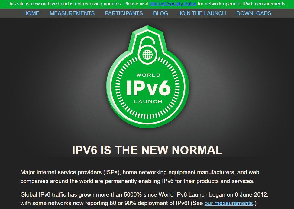 IPv6 adoption statistics