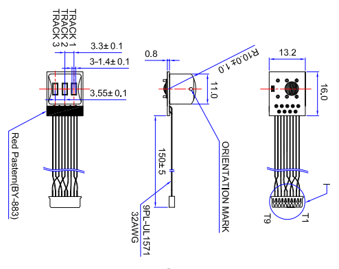 Scanner reading head schematic