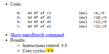 Instruction count impact