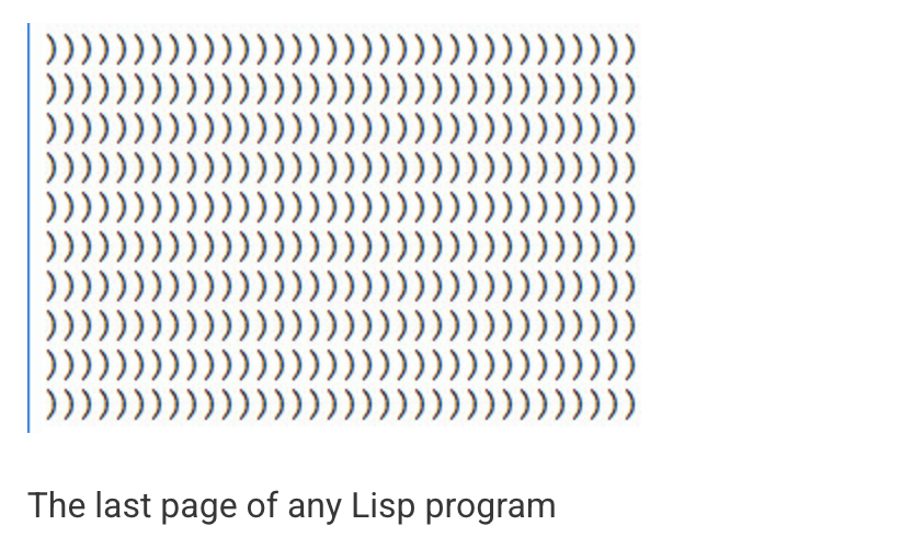 End of a Lisp program