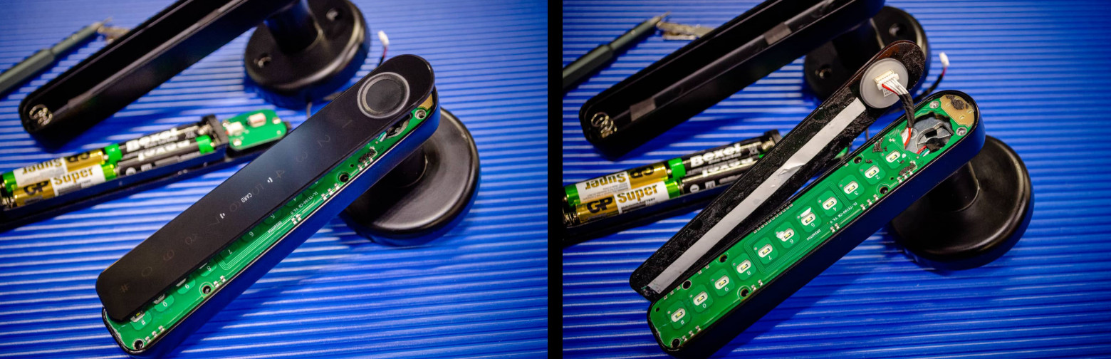 Fingerprints on keypad