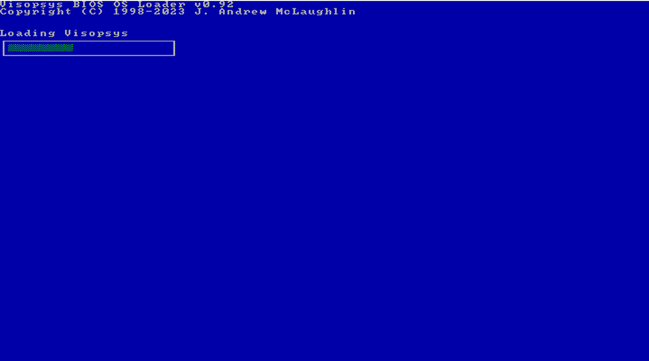 Visopsys boot screen