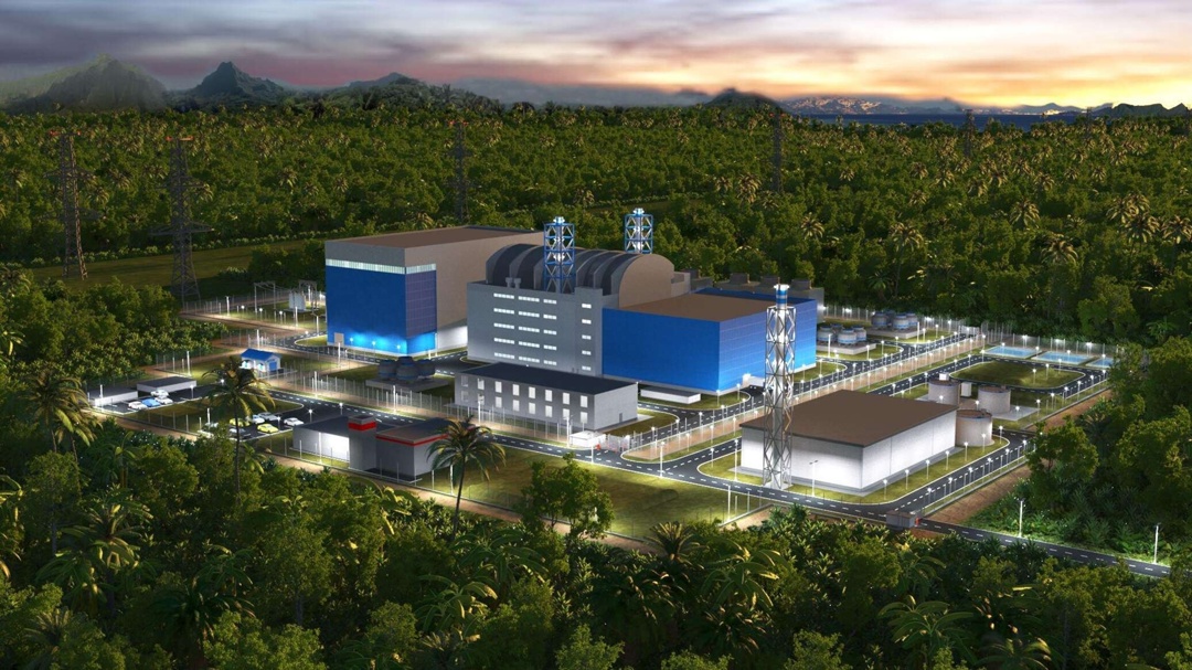 Concept image of a Rosatom small-scale nuclear power plant