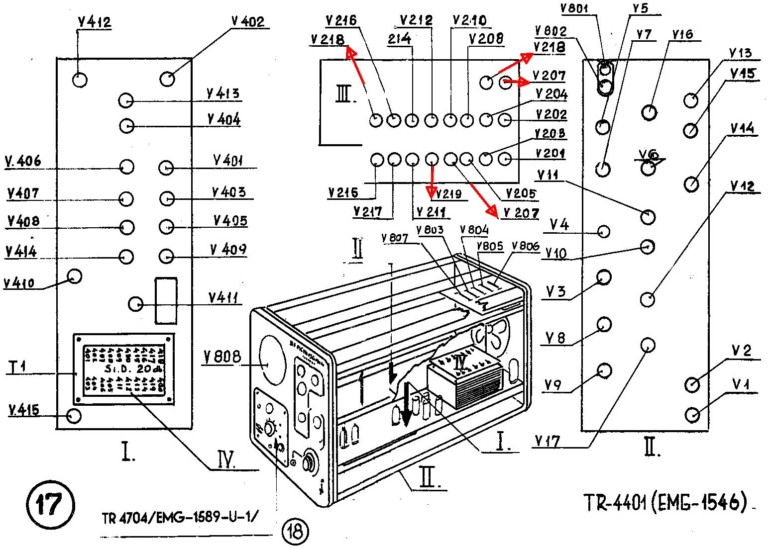 CRT display showing X-axis test