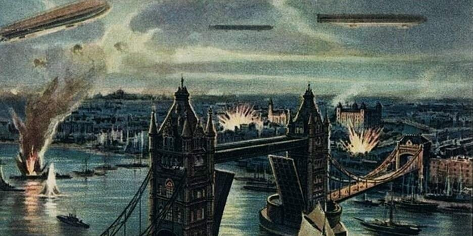 Лондон под бомбами с цепеллинов, 1916 год