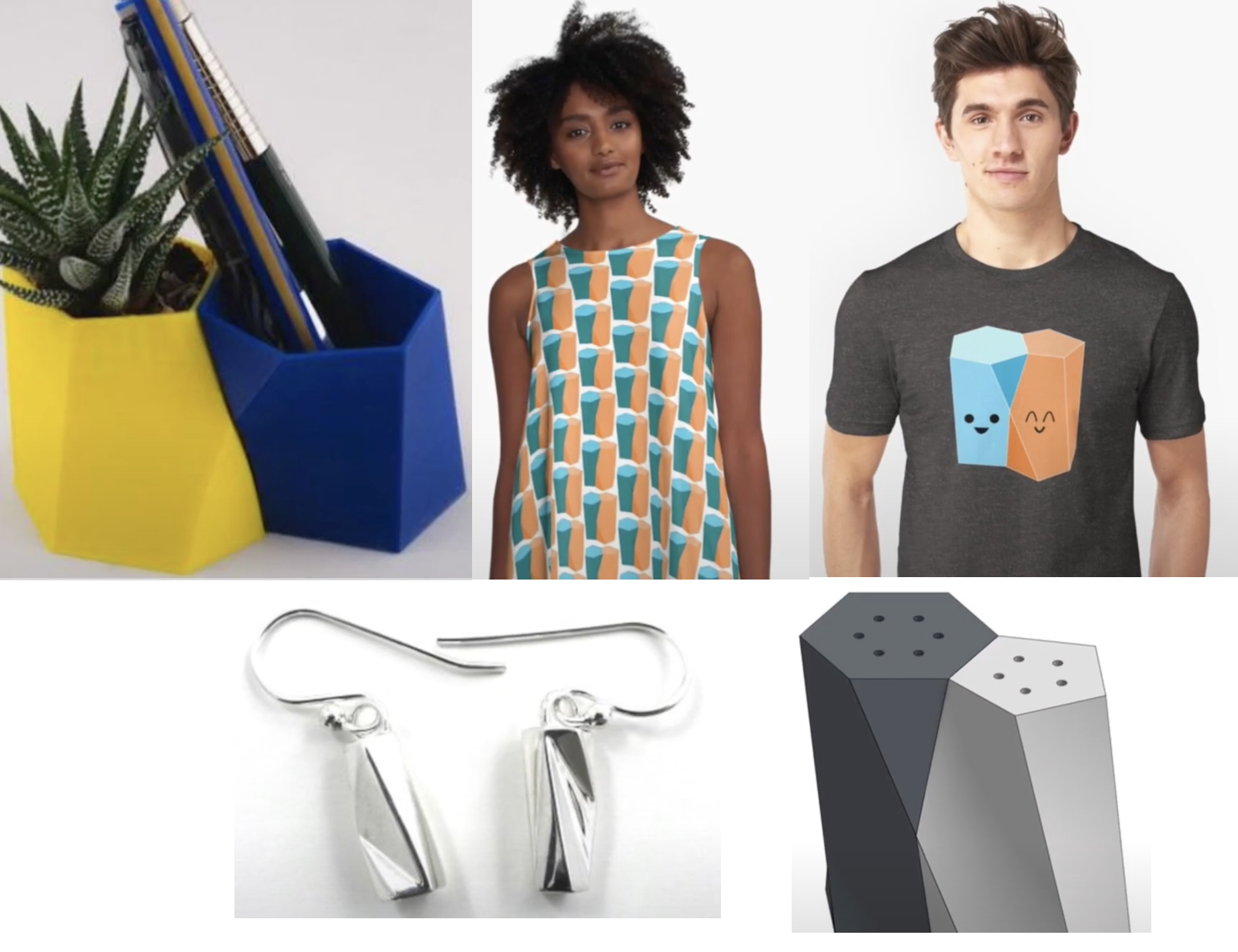 Scutoid merchandise and 3D prints