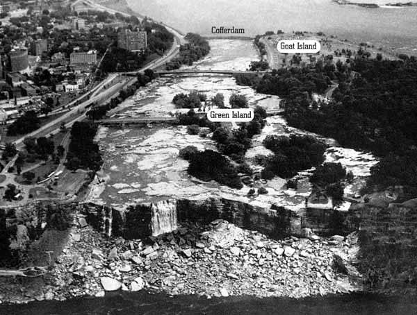 Dry riverbed at Niagara