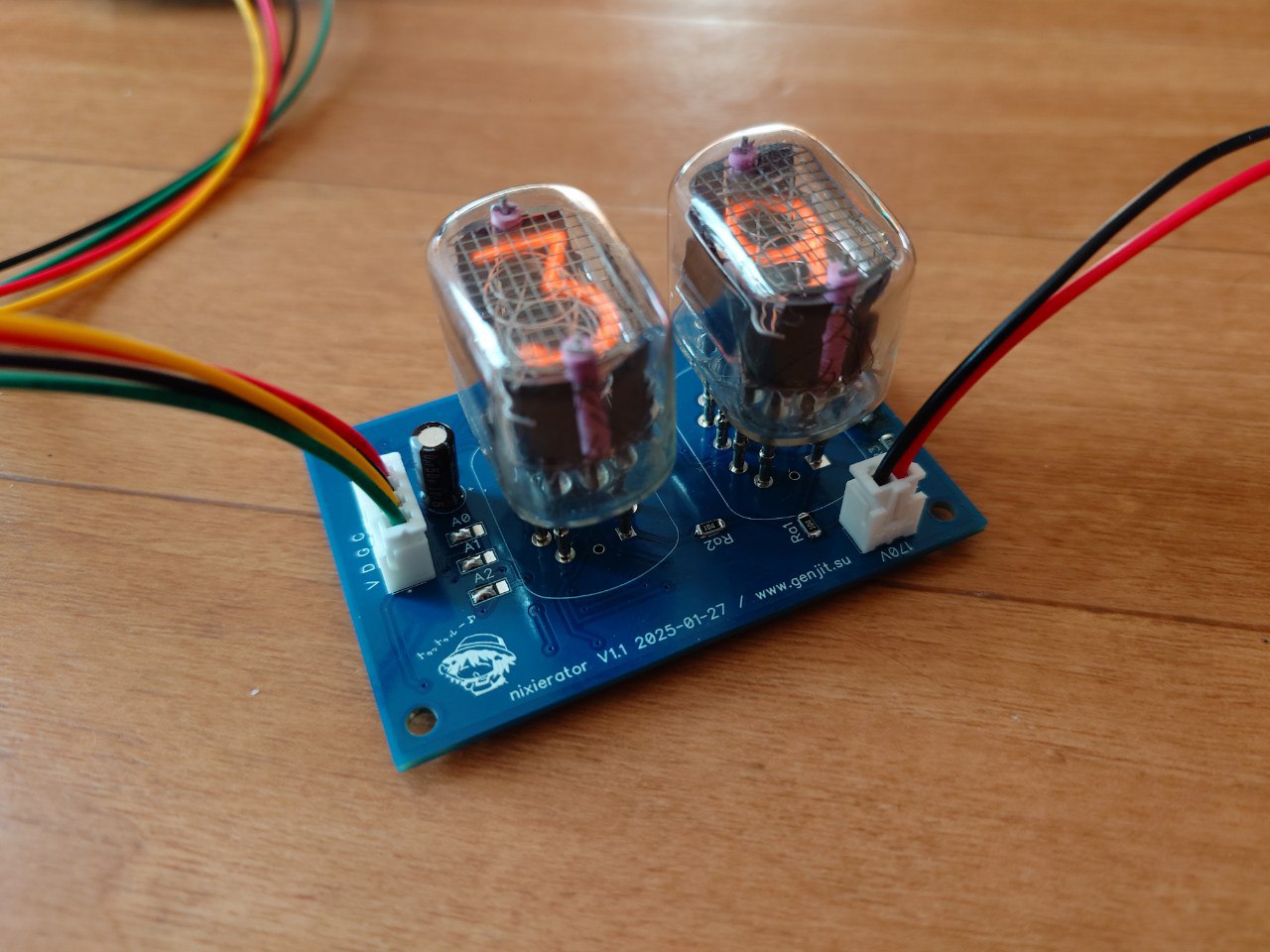 Assembled 8-digit display