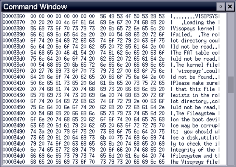 Visopsys text editor