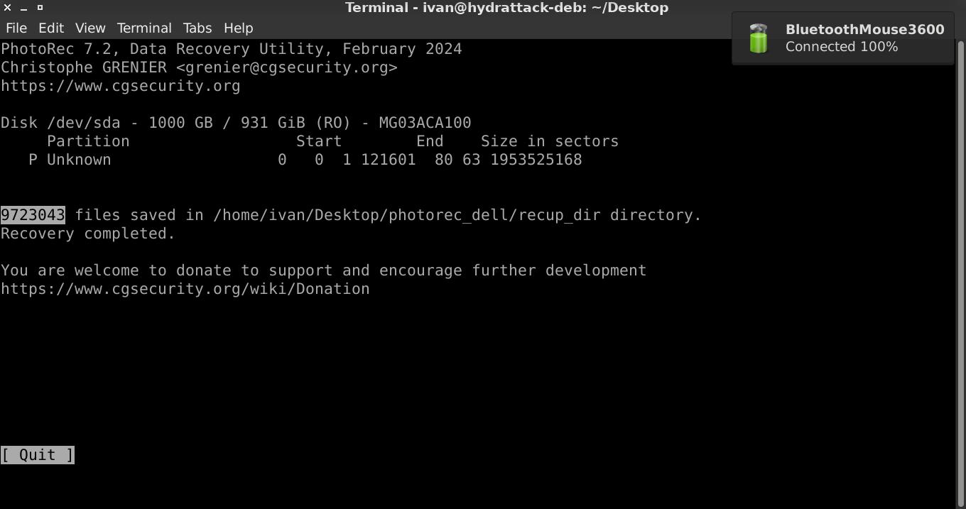 Server drive findings