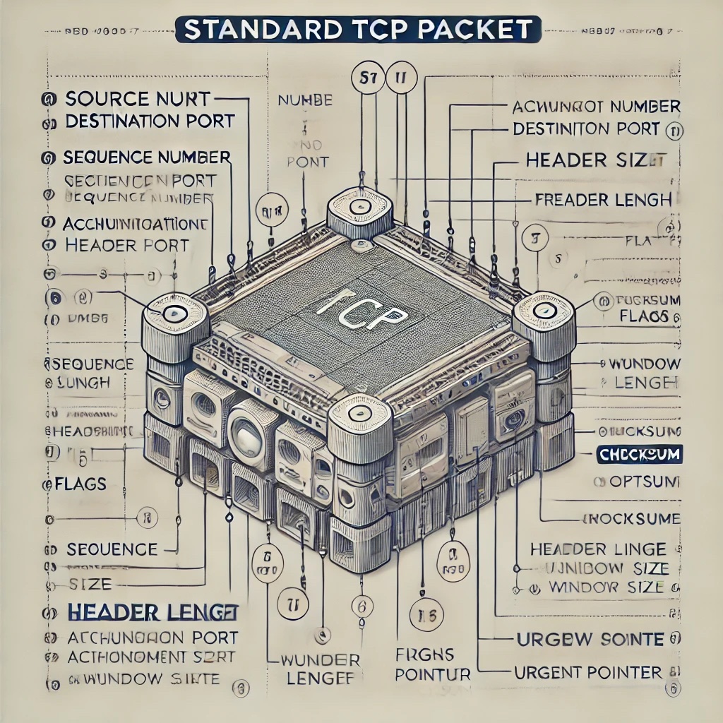 Illustration for It's complicated about simple things. The most popular L3 and L4 headers of the OSI model