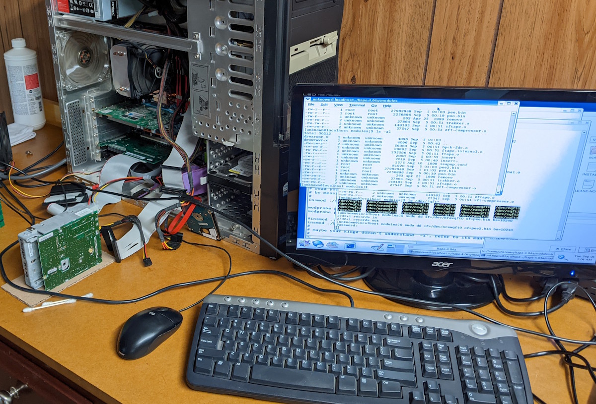 Tape drive hardware setup