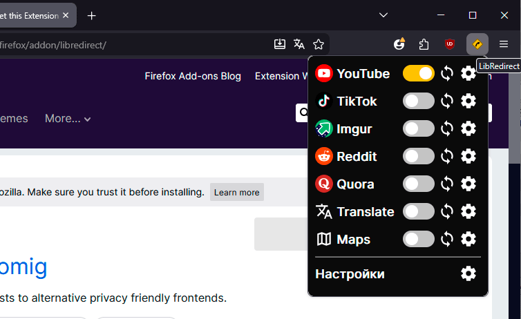 Web Archives extension