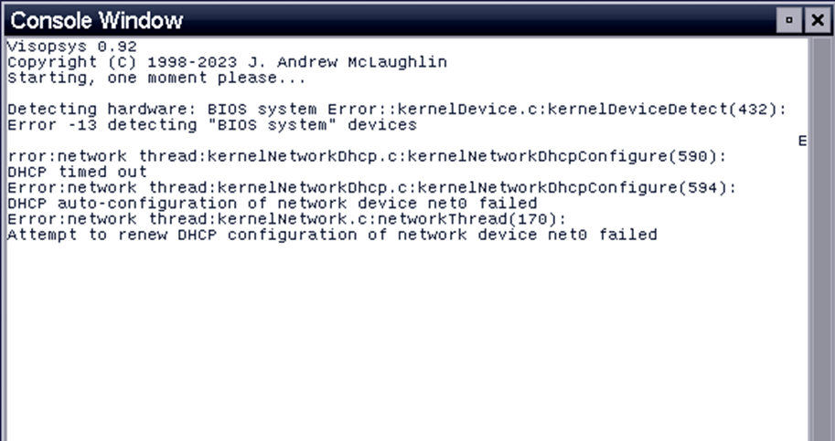 Visopsys disk manager