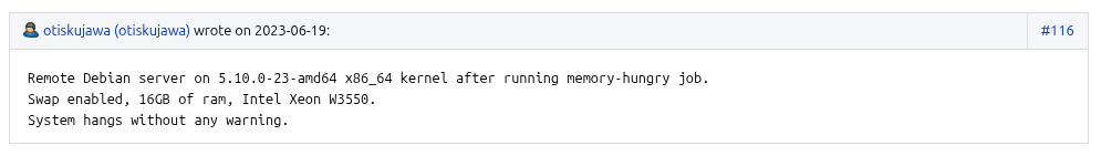 Kernel patch comparison
