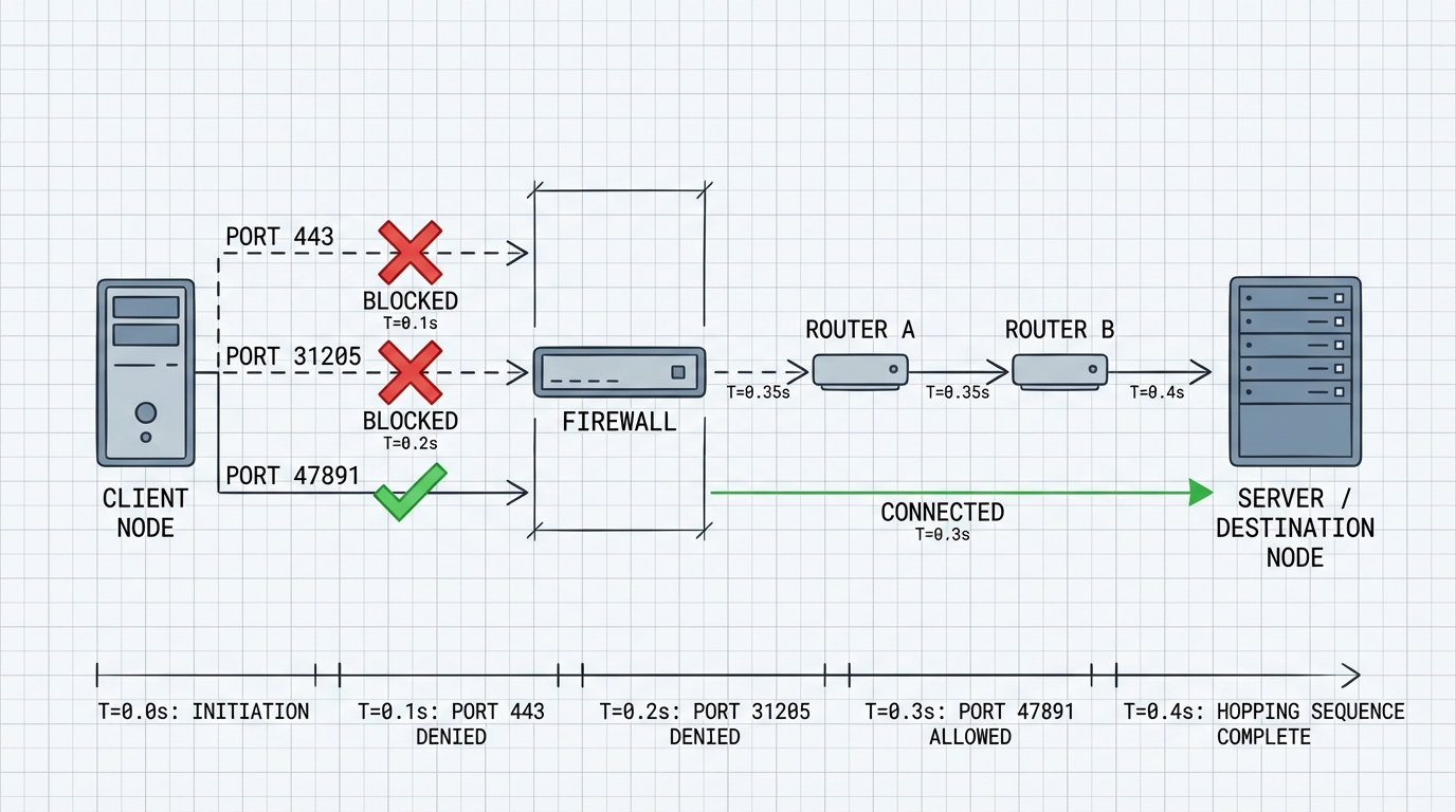 Port hopping diagram