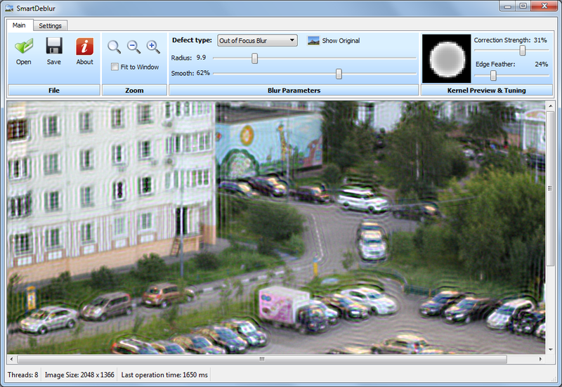 Processing result example