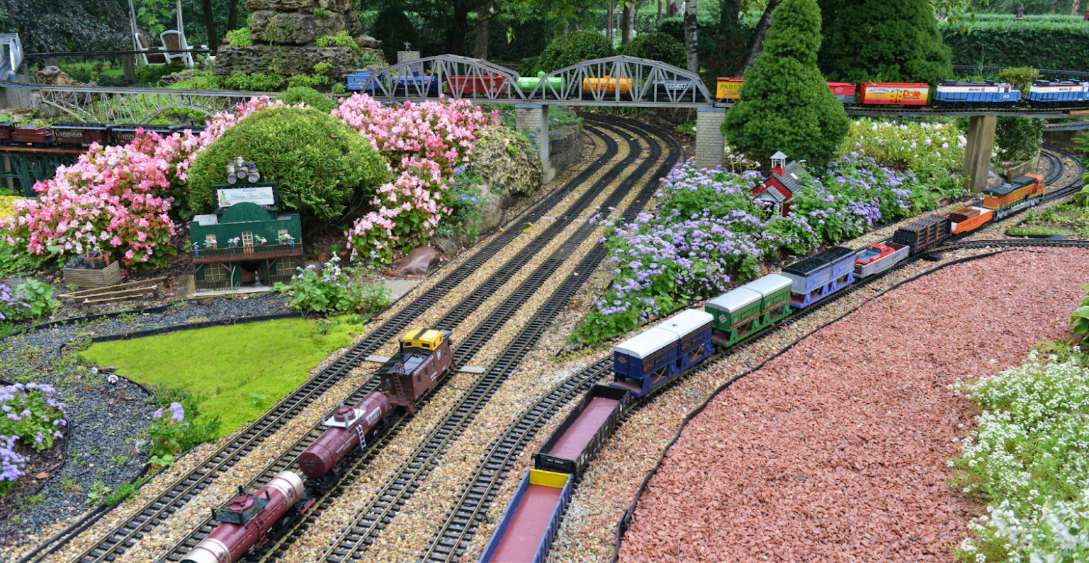 Садовая железная дорога в масштабе G. Источник.