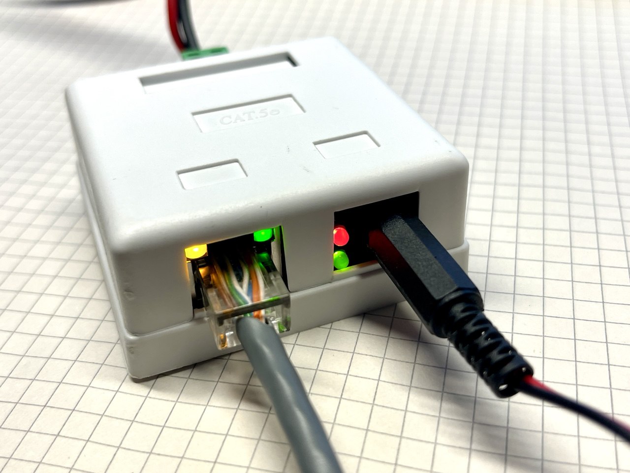 Working device with LED indicators