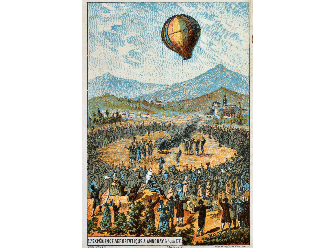 Запуск первого монгольфьера — так в честь братьев стали называть воздушные шары с горячим воздухом