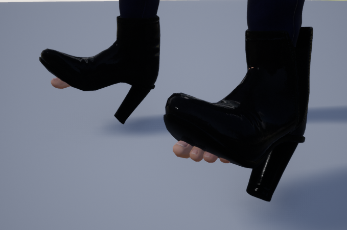 High heel terrain interaction concept