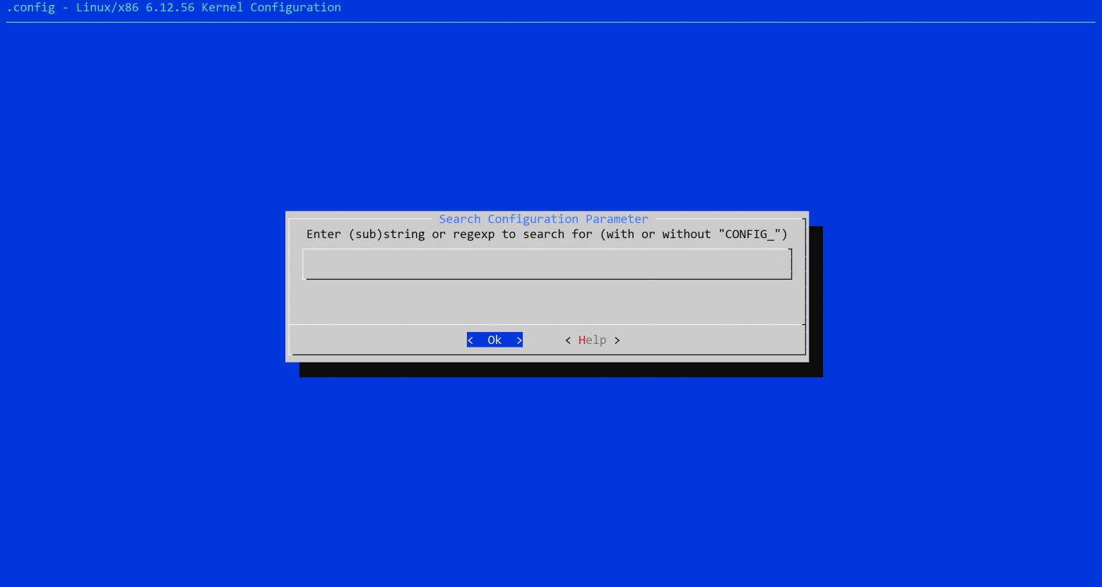 Kernel configuration
