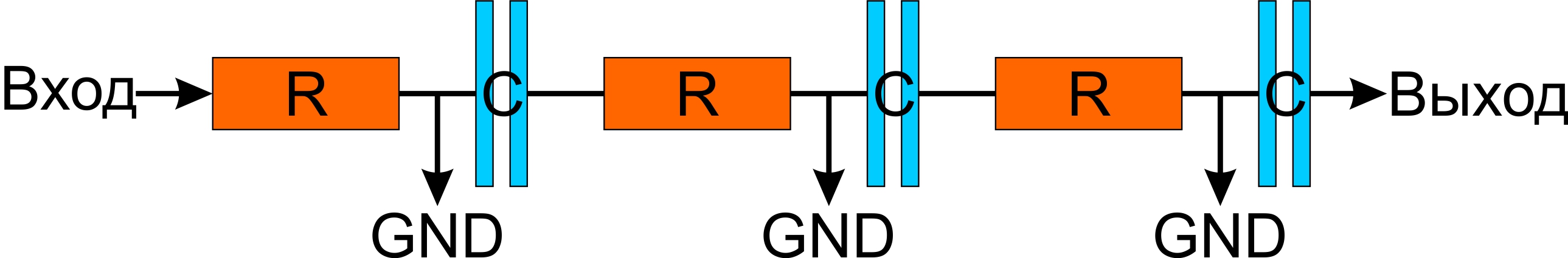 RC phase shifter circuit