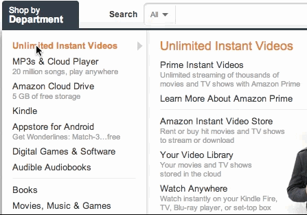 The Mystery of Amazon's Dropdown Menu