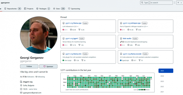 Georgy Gerganov, Author of llama.cpp and the Acoustic Keylogger