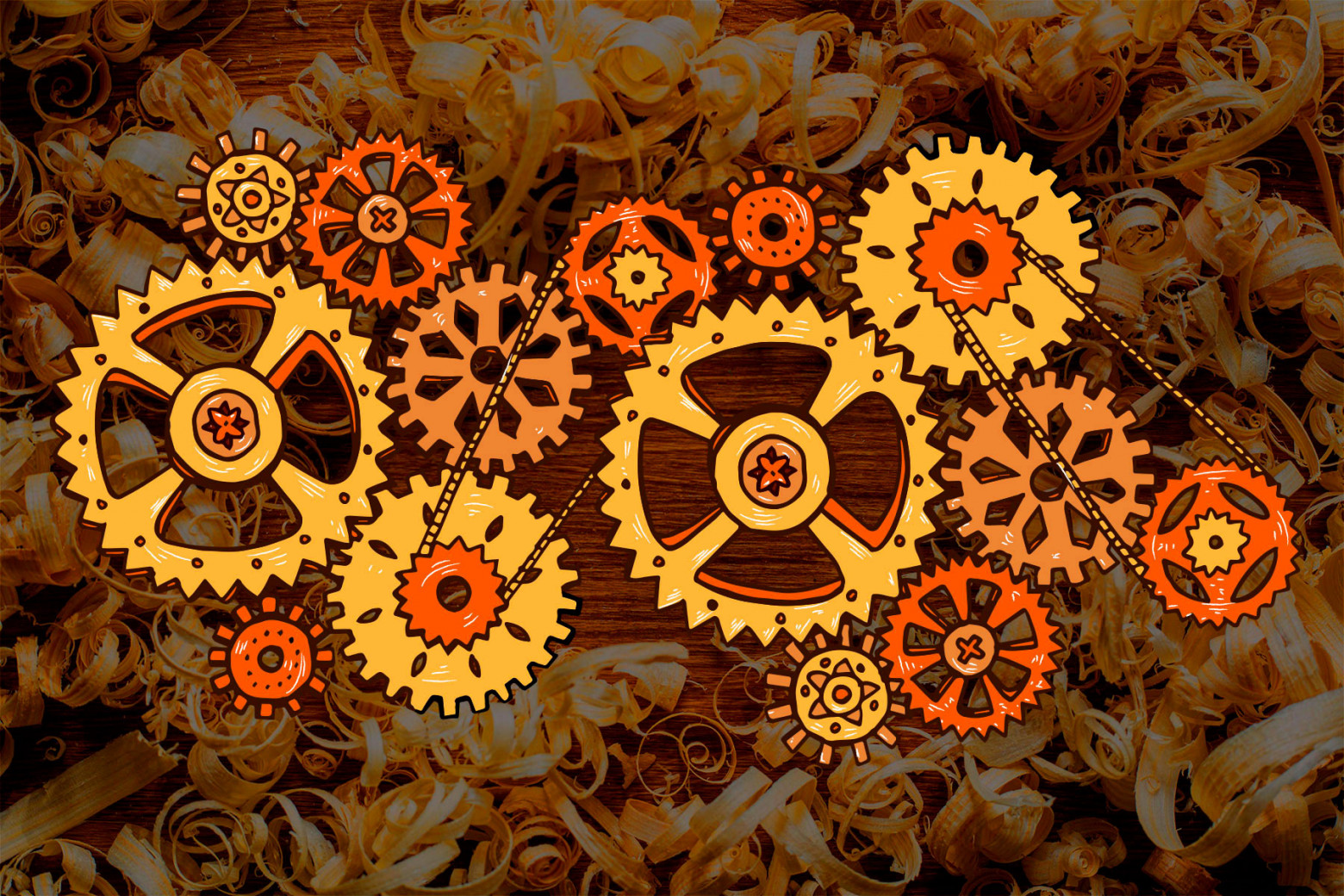 Water wheel power transmission system